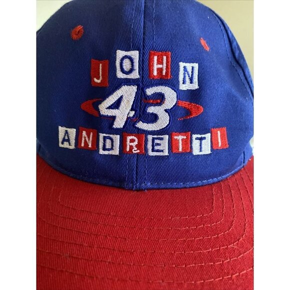 Blue Red John Andretti 43 Racing Hat Cap Adjustable Youth - Picture 2 of 7